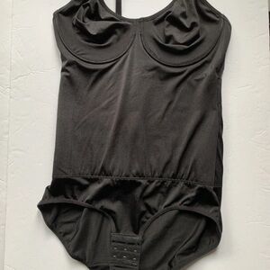 Marilyn Monroe Lingerie Black Bodysuit Bra Shaper plus size 1X 1 X RARE HTF